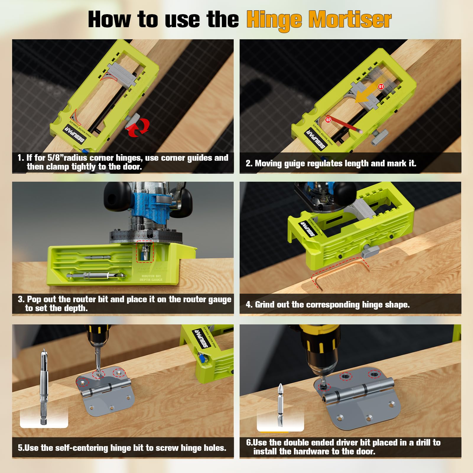 Door Hinge & Door Latch Installation Kit, Door Hinge