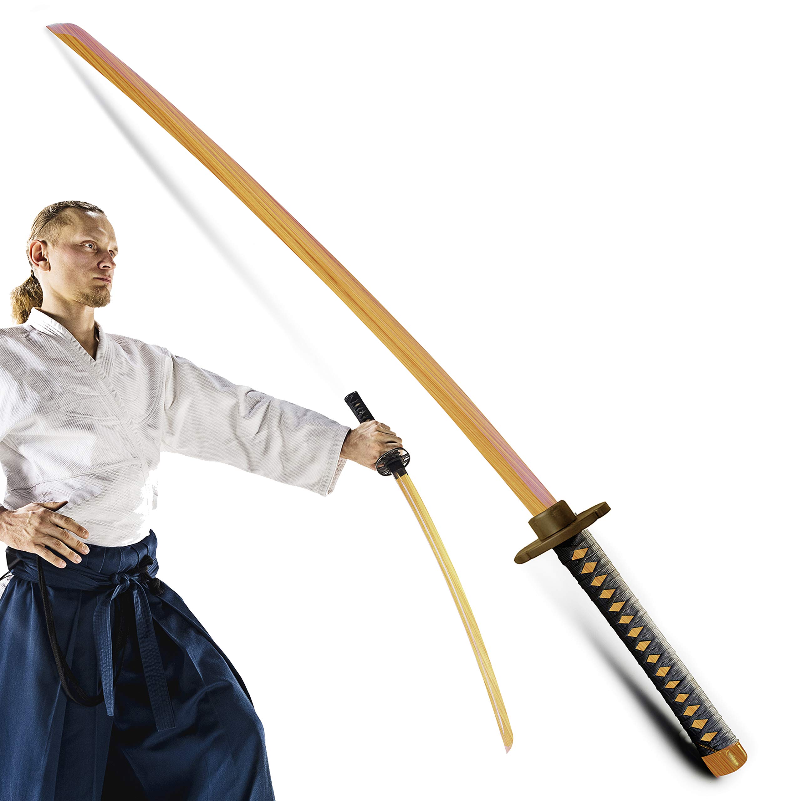 Senshi Japan PREMIUM Martial Arts Wooden Bokken, Authentic Wooden Katana Sword, Versatile Martial Arts Training, Superior Durability-Rigorous Training Session, Supreme Craftmanship