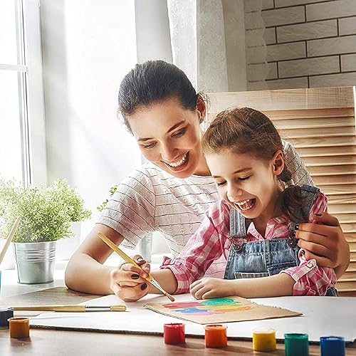 Miniatura 6 de Outus Taza pequeña de pintura con tapas, mini recipientes de plástico para pintar manualidades, contenedores de almacenamiento para pintura,