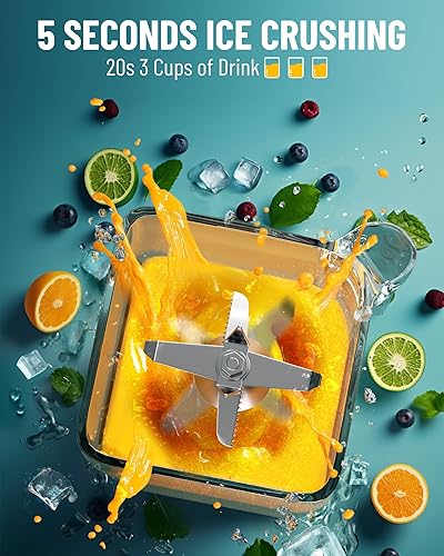 Miniatura 2 de Wantjoin Professional Grade Blender - Soundproof & Quiet Commercial Blenders, Removable Shield, 2000W Watte, 67 Oz Capacity - Perfect for Kitchen,