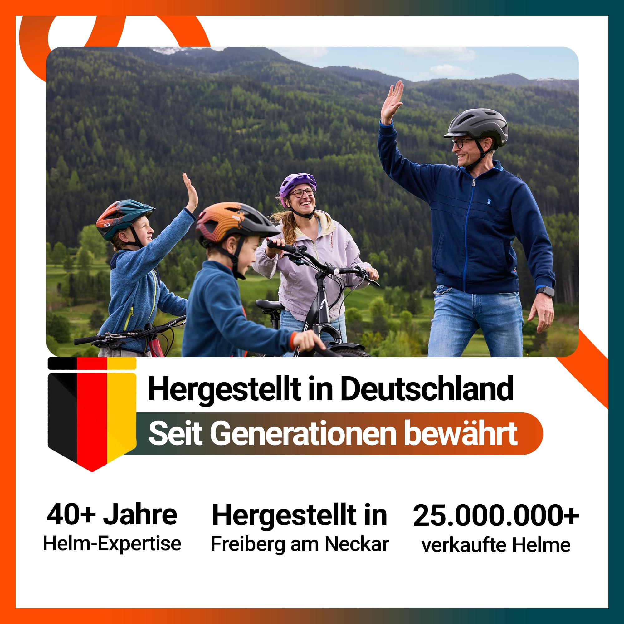 Street Jr Pro Kinder- und Jugend-Fahrradhelm mit LED Rücklicht, 300g, Made in Germany, Maxshell-Technologie, K-FIT Anpassung
