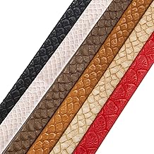 Neotrim PU Faux Imitation Leather Croc Tape Trimming Ribbon Strap, Now in 6 Gorgeous Colours, Stunning Texture Finish, Striking Embellishment. 1 Meter,10mm - Brown Mocha