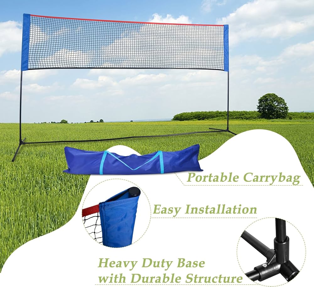 Amazon | ミニタングテニスネット、裏庭の私道用ポータブルテニス