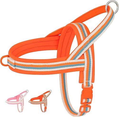 Miniatura 1 de Beirui Arnés sin tirones para perros pequeños y medianos, arnés de neopreno suave de ajuste rápido con clip frontal duradero y clip trasero, ligero