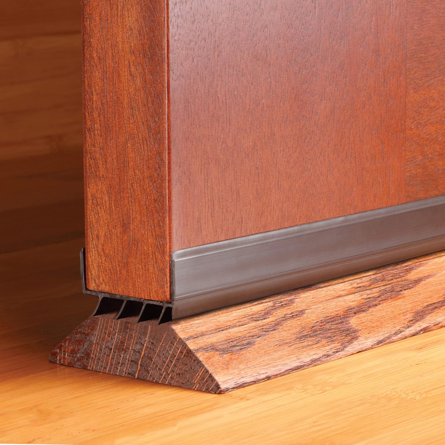 M-D Building Products 05991 36 in. Brown Vinyl U-Shape Screw-on Under Door Seal