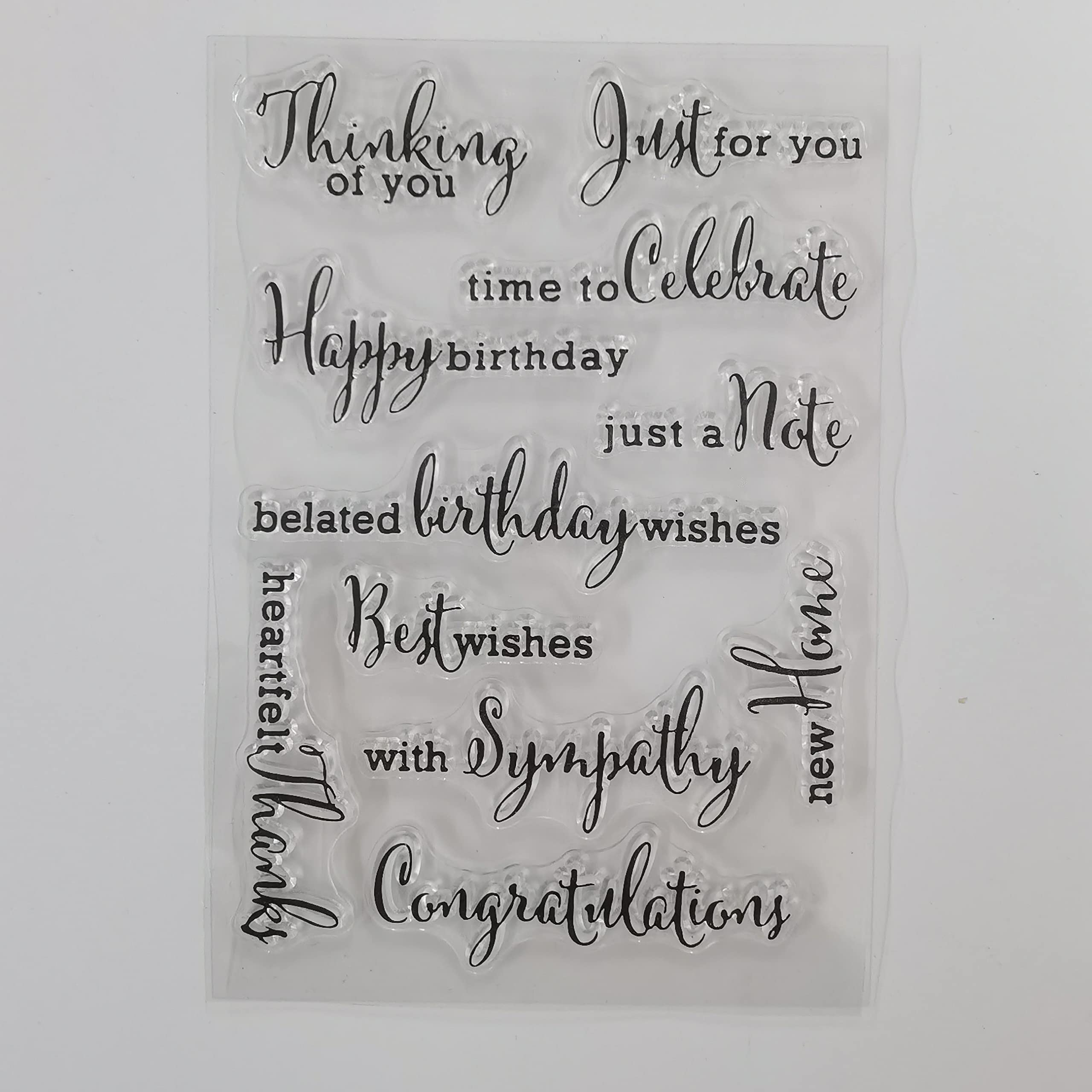 Welcome To Joyful Timbro Trasparente Con Scritta My Heart And Prayers Are With You - 11 X 16 Cm - Per Scrapbooking E Biglietti