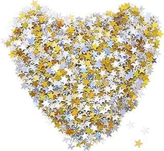 PENTA ANGEL 3 Pack Star Sequin Confetti Glitter Table Confetti Holographic Metallic Foil Stars Confetti Decoration for Gif...