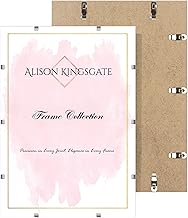 Alison Kingsgate 70X50CM Clip Frames Frameless Picture Frame with Shatter-Resistant Perspex & Sturdy MDF Back Borderless Clip Photo Frame for Posters, Certificates, Art & Wall Decor