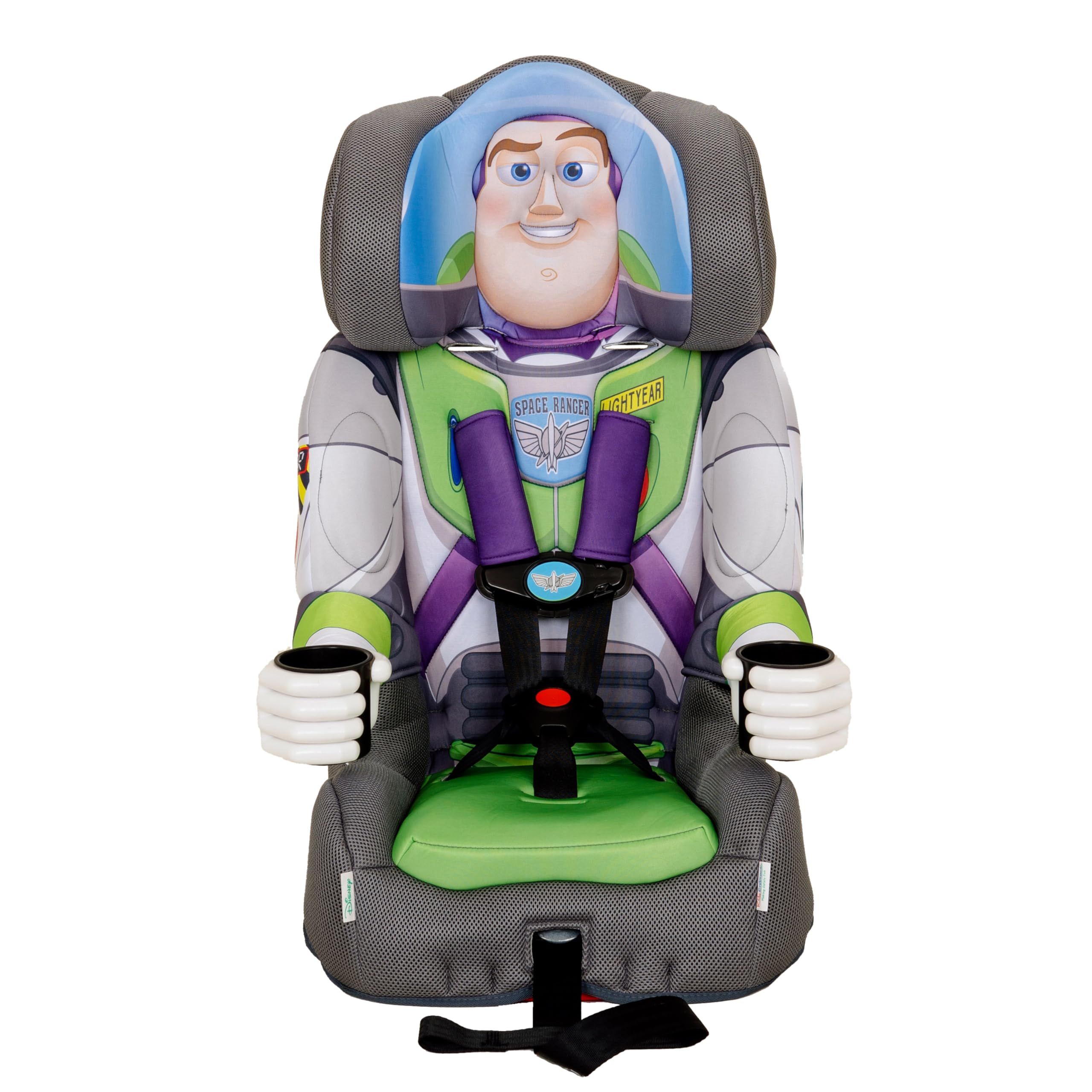 Disney Buzz Lightyear 2-in-1 Car Seat by KidsEmbrace | Forward-Facing Harness (26.5–65 lbs) & Booster Mode (40–100 lbs) | Latch Equipped | Premium Fit with Multi-Position Headrest, Harness & Recline
