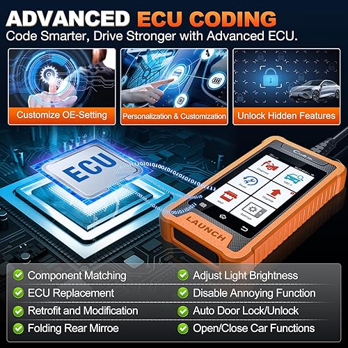 Miniatura 5 de LAUNCH Creader Elite 2025 apto para escáner bidireccional GM, herramienta de escaneo de diagnóstico de sistema completo de restablecimientos,