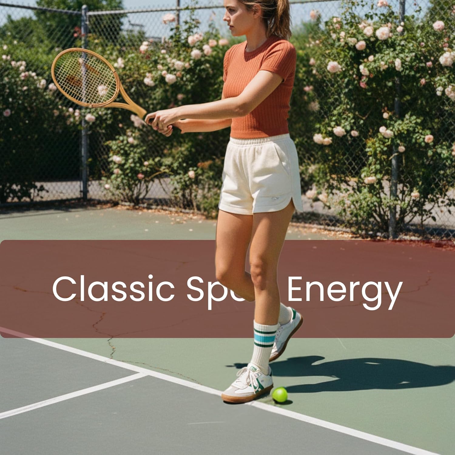 F|B Striped Retro Crew Socks for Women - Pair of 5 Triple Striped Socks with Terry Cushioned Sole - Image 5