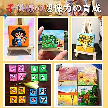 Amazon | SENUN 張りキャンバス 装飾 絵画 水彩画 油絵 正方形