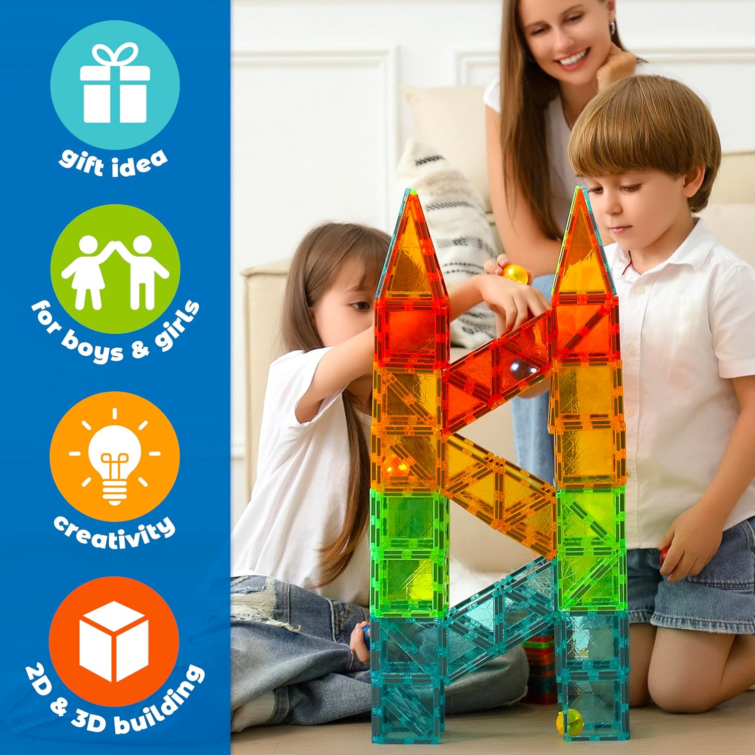 Magnetic Gems Tiles 32 Pcs by Geomag