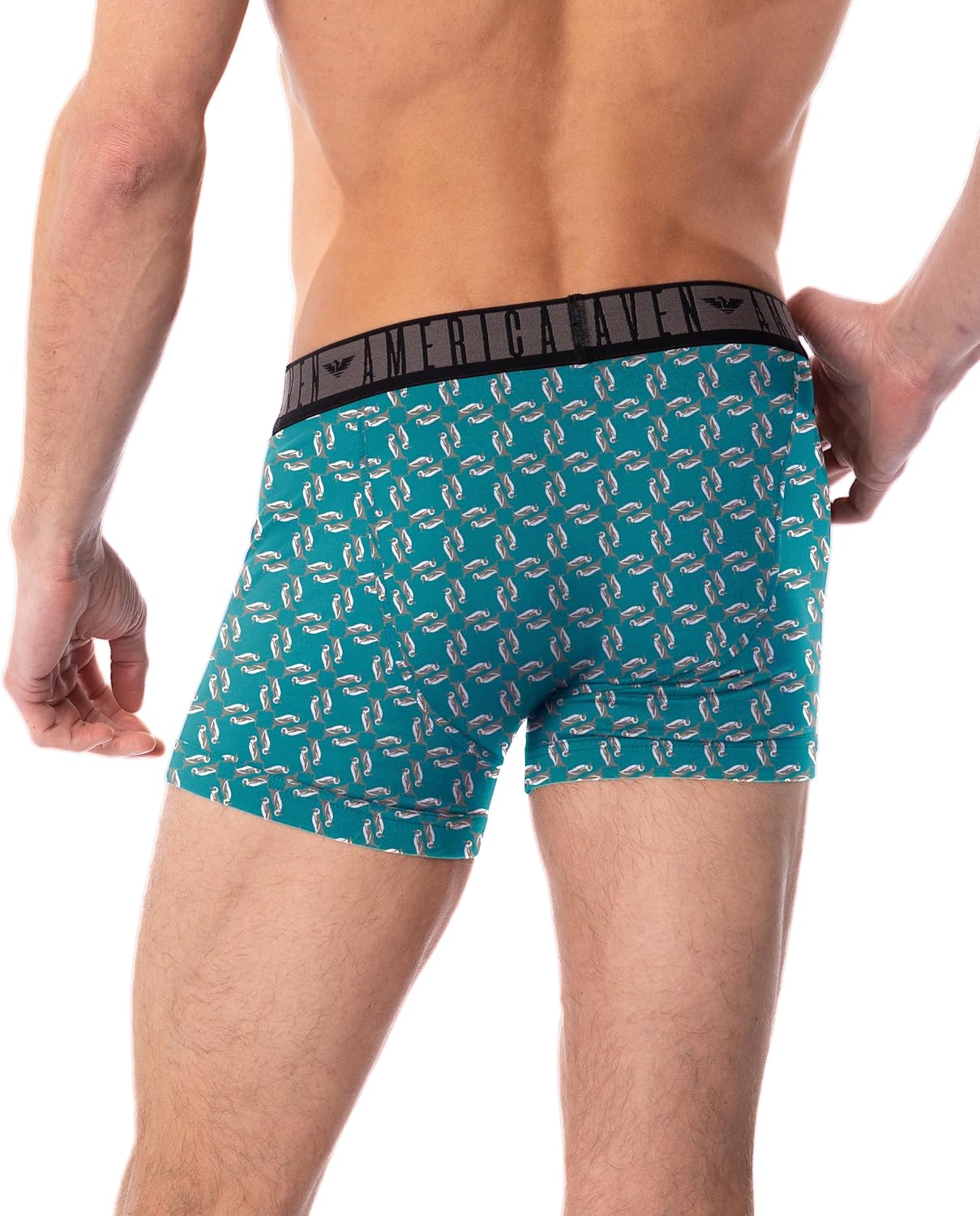 AMERICAN HEAVEN Men's Underwear Trunks 6-Pack, Stretchy Ultra Soft Fitted Boxer Brief with Fly - Image 3