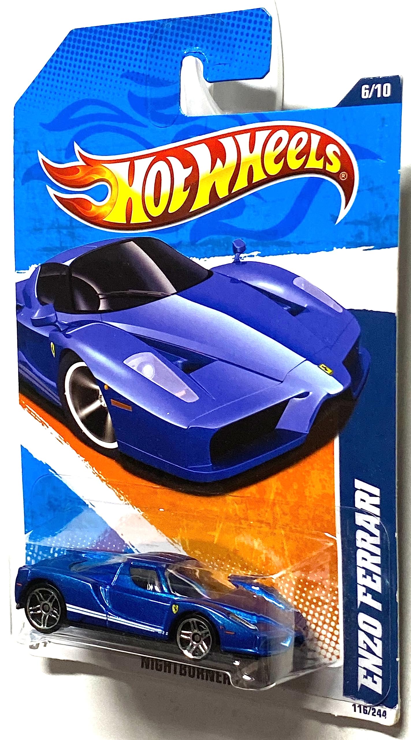 ガ*ル様 Hot Wheels エンツォ・フェラーリ Speed Machine Hot Wheels 2011-116/244 Nightburnerz 6/10 BLUE Enzo Ferrari 1:64