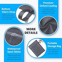 Vista 4 de Funda para Parrilla Kettle de 22 Pulgadas - Cubierta de Carbón Superior para Weber Original y Master Touch - Cubierta de BBQ al Aire Libre 600D