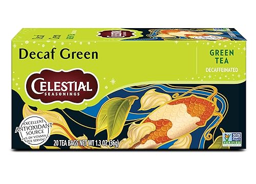 Celestial Seasonings, Té Verde, con Té Blanco, Descafeinado, 20 ct