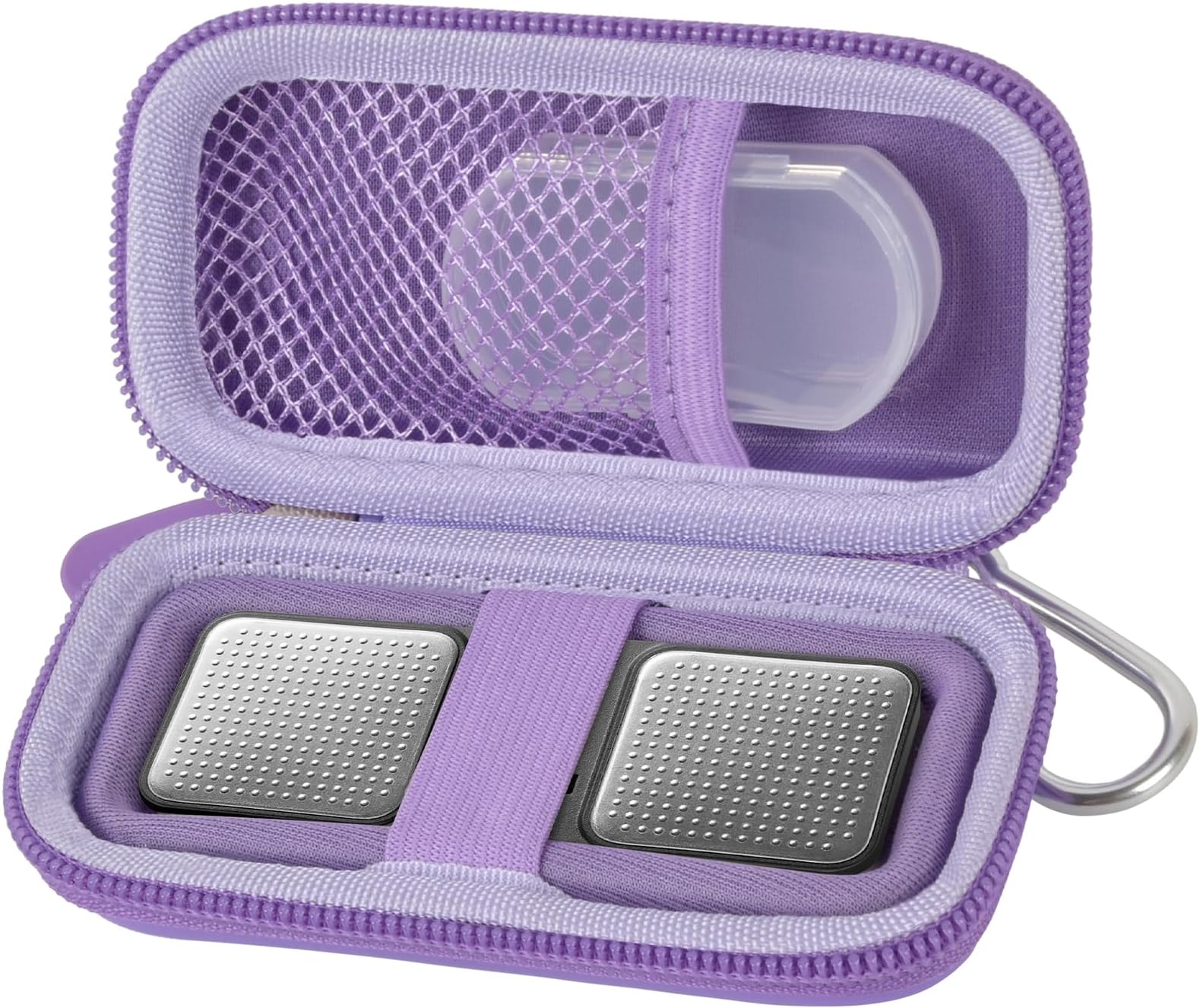 PAIYULE Heart Rate Monitor Case for KardiaMobile 6L / 6L Max 1L Personal EKG Monitor Storage Holder Fits for Cardiac Mobile Portable Heart Rate Monitor Bag Organizer (Pill Box Included) Purple