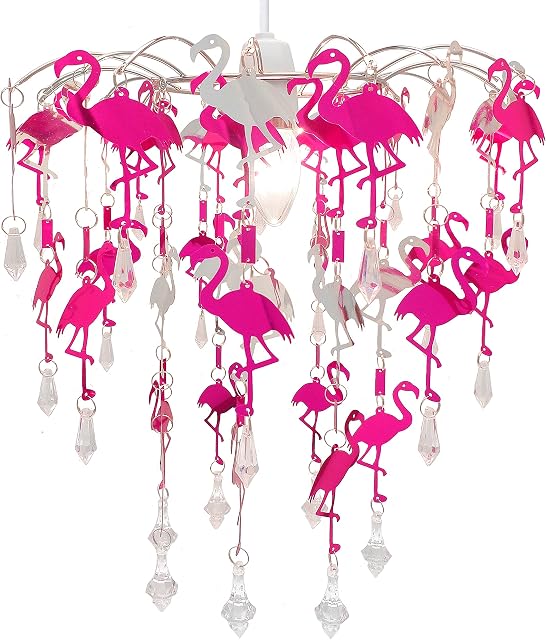 DECO EXPRESS Lampshades for Ceiling Lights, Flamingo Pink Lampshade for Girls