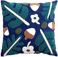 Vista 6 de MOCOFO Funda de almohada de lona bordada con flores, bordado de primavera, artesanía, moderna, simple, funda de almohada para sofá, dormitorio