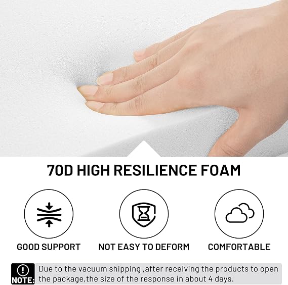 Cut to Size Foam Pad,High Density Upholstery Foam Sofa Cushion,Seat Foam Couch Cushion Replacement