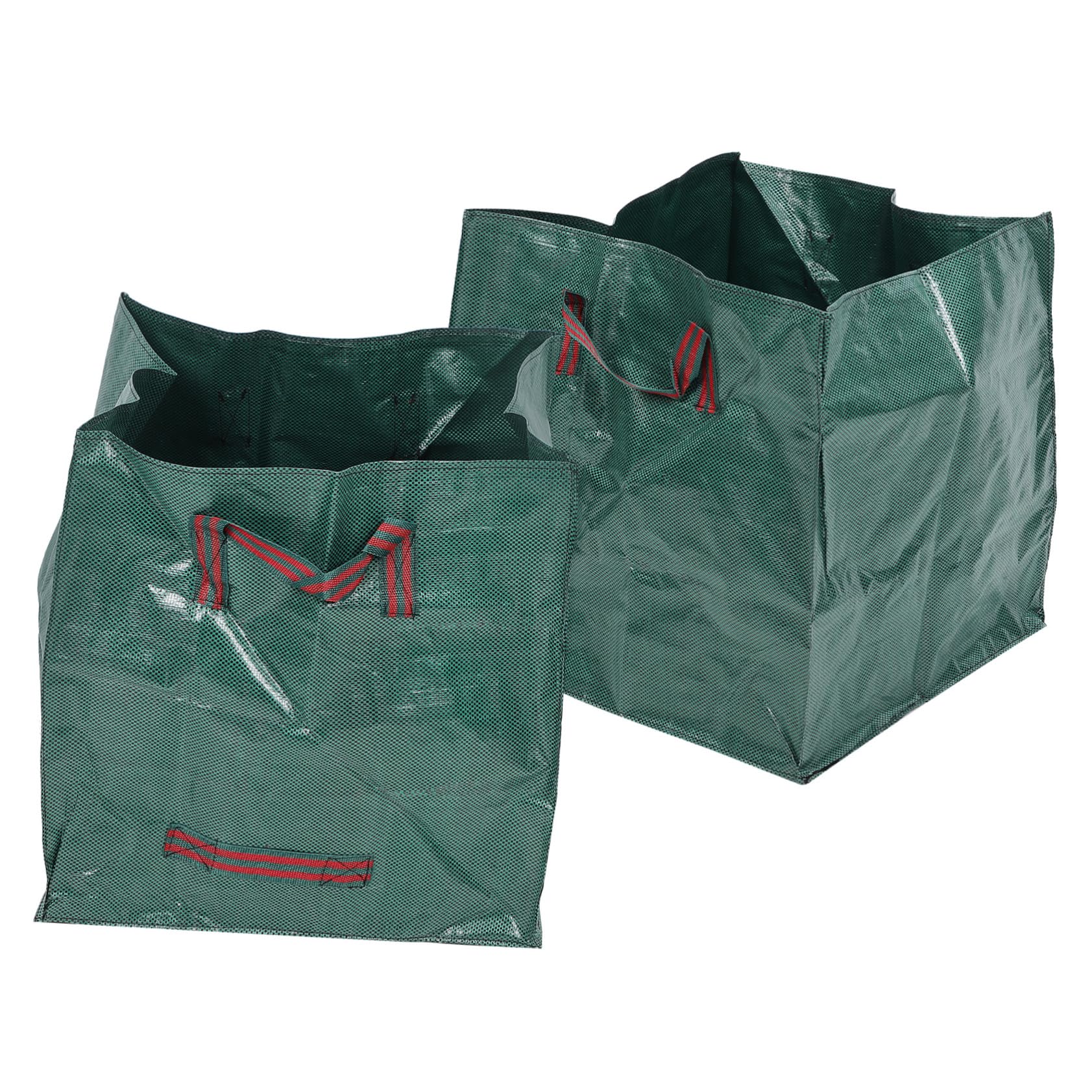 Didiseaon 2 Stück Gartensack Groß Quadratisch aus Robustem Material Grün Tragbarer Gartenabfallbehälter für Laub Grünschnitt und Gartenmüll Faltbarer Mehrzwecksack für Garten Camping
