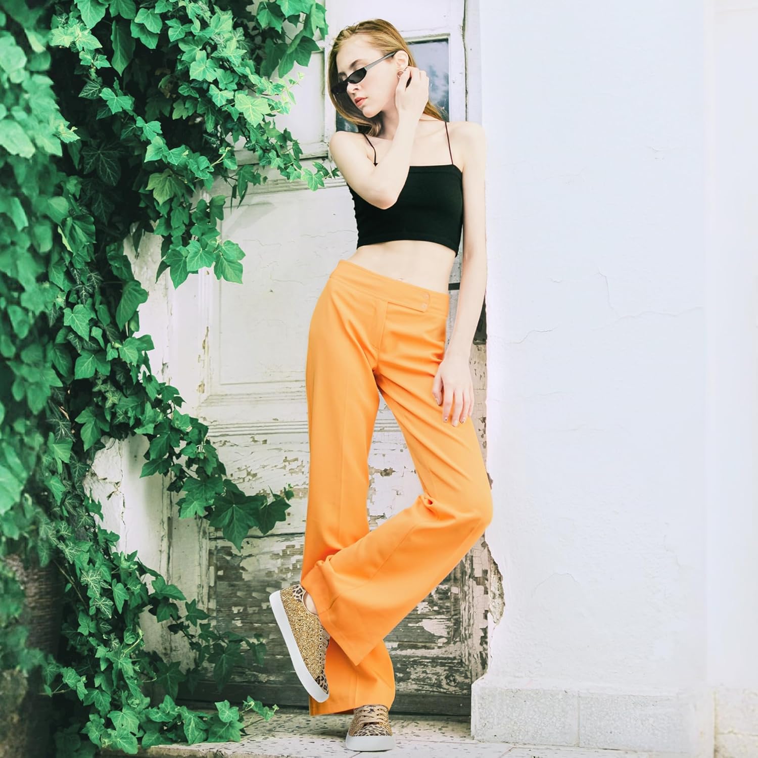 AISFAES Glitter Sparkly Low Top Sequins Lace Up Tennis Shoes Comfort Bling Fashion Shiny Walking Shoes - Image 2