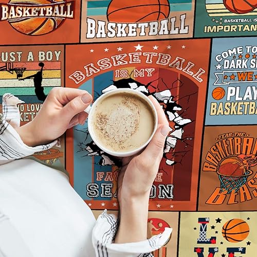 Miniatura 7 de Manta de baloncesto de regalo para niños y niñas, manta de baloncesto, cálida, acogedora, suave, ligera, de 40 x 50 pulgadas, para niños, para sofá,