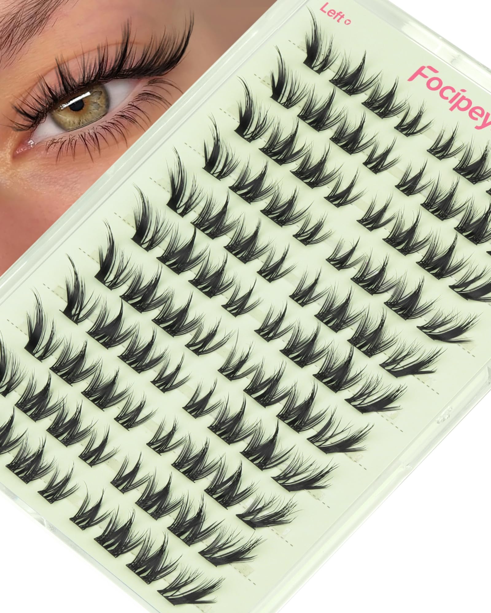 Focipeysa Wispy Lash Clusters - Fox Eye Lashes -12 Focipeysa Wispy Lash Clusters - Fox Eye Lashes -12