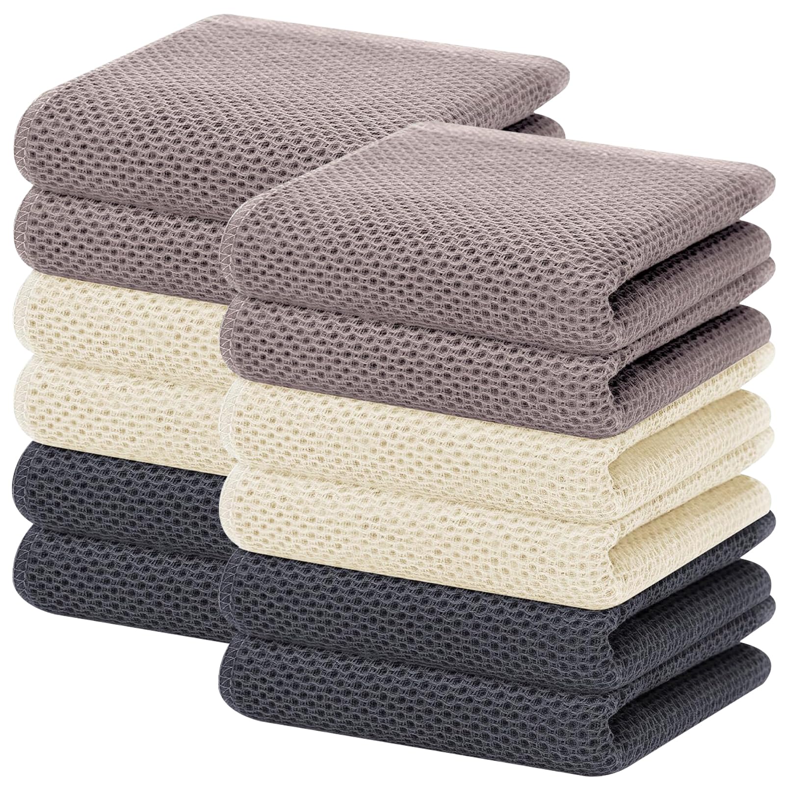 Homaxy Strofinacci da cucina in 100% cotone, ultra morbidi, assorbenti, ad asciugatura rapida, 33 x 71 cm, confezione da 12, colori misti