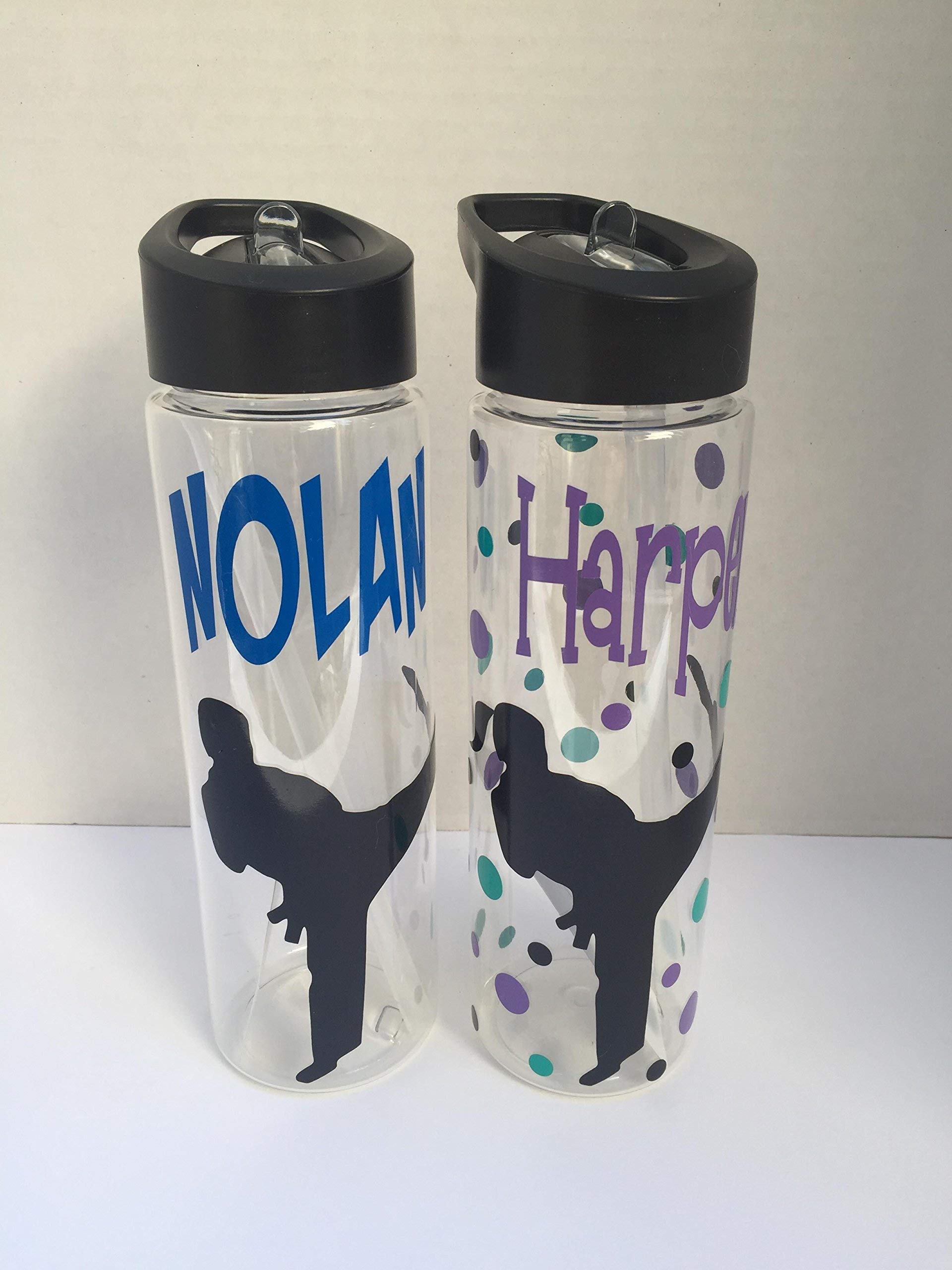 Personalized Karate water bottle 24 ounce BPA free