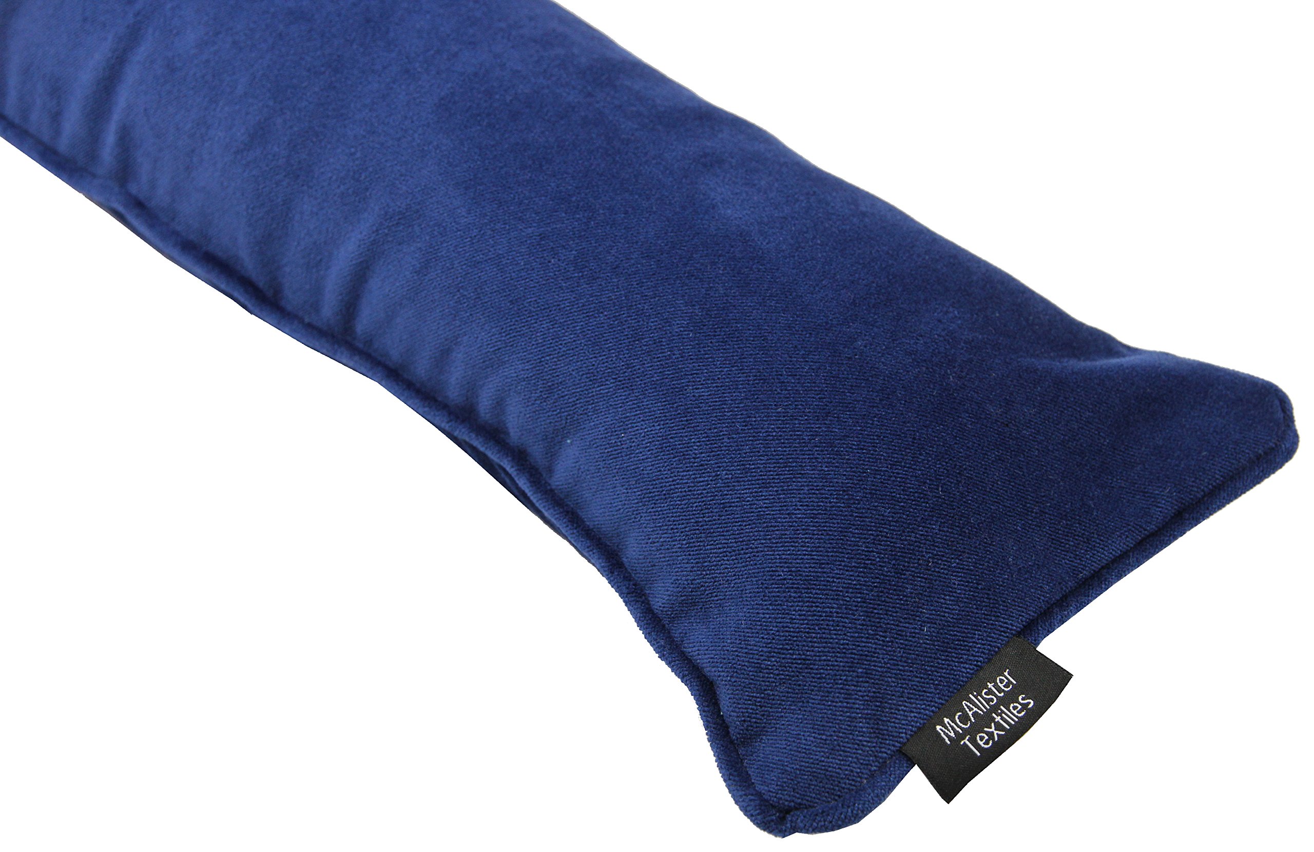Paraspifferi In Velluto Sottoporta McAlister - Salsicciotto Imbottito 18x120 Cm Blu Petrolio