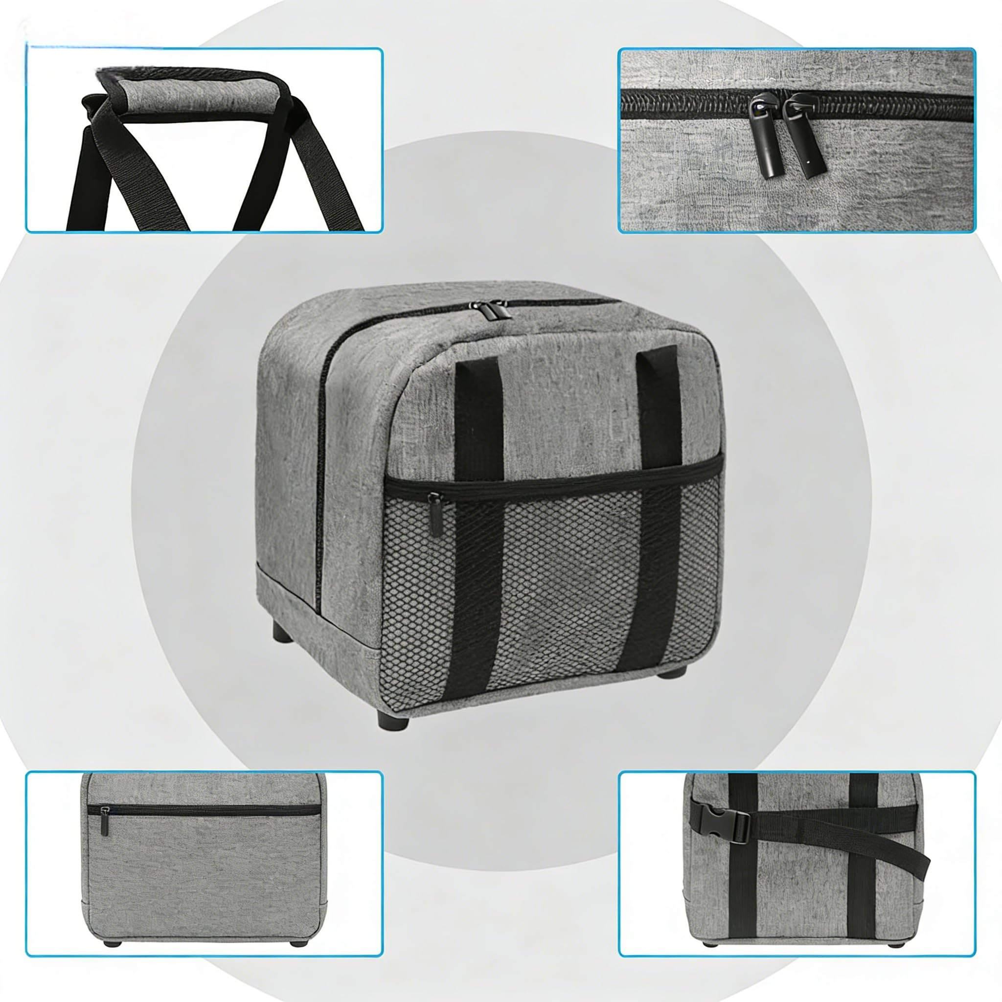 Sac pour boule de bowling en tissu Oxford imperméable avec rembourrage de protection en mousse Porte-billes Poche filet pour accessoires UH45