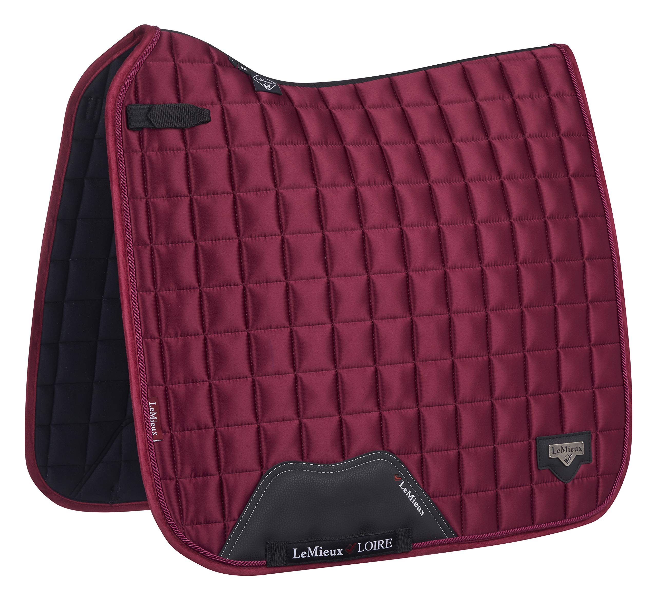 LeMieux Loire Classic Satin Dressage Square Mulberry Saddle Pad, Unisex Adulto