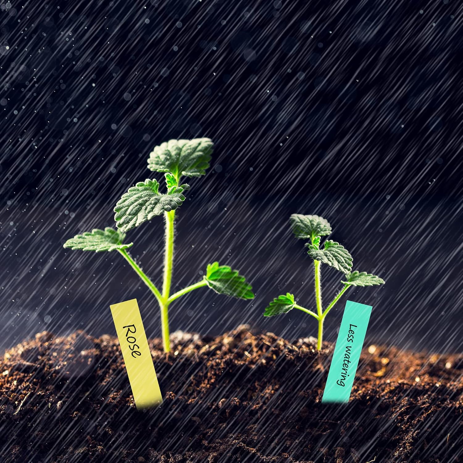 600 Pcs 4" Plant Labels Plastic Waterproof Plant Tags Seed Pot Marker Nursery Garden Seed Stake Tags Plant Classification Sorting Sign Flower Mark (Red) - Image 3