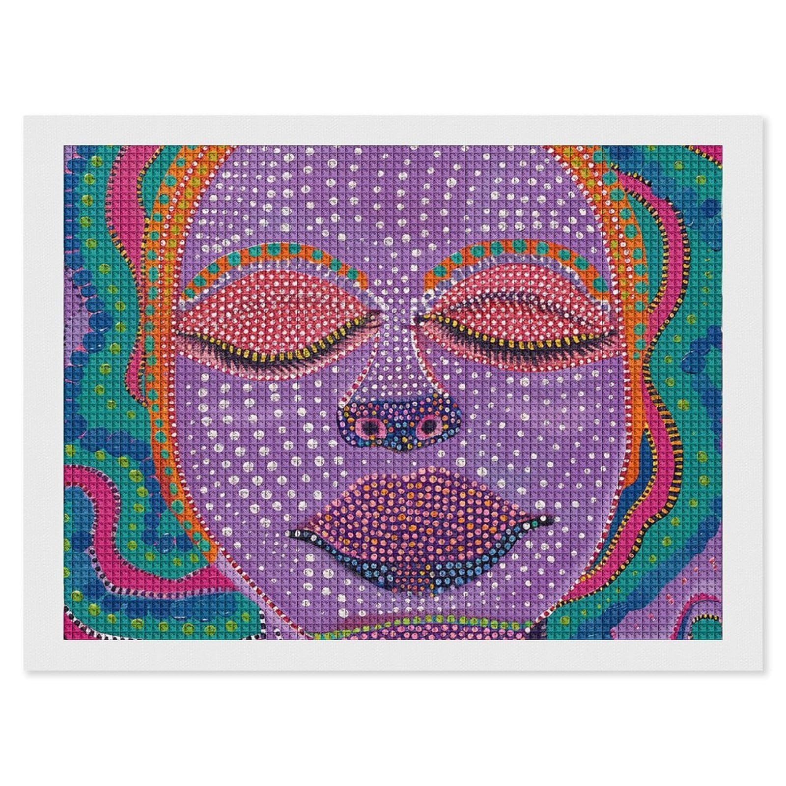 NONHAI Diamond Painting Kits for Adults - DIY Diamond Art Kits for Beginners - Full 5D Paint Drill Diamond Dots Paintings- A Peach Face Diamonds Pictures Gem Art and Craft Wall Decor 12"x16"