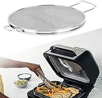 Vista 4 de Pssopp Salpicaduras de freidora de aire, protector de salpicaduras de acero inoxidable desmontable, pantalla de salpicaduras de malla fina