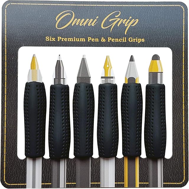 Omni Grip: An Ergonomic, Pen, Pencil, and Stylus Comfort Hand-Writing Grip for Adults and Business Professionals, 6-Count (Pens/Pencils Not Included)