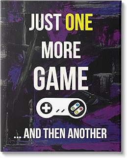 Stupell Industries One More Game Video Gamer Controller Text Sign, Design by Annie Warren