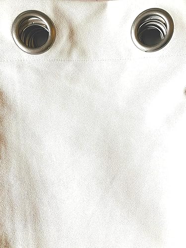 Miniatura 2 de Ikiriska Cortina de lino extra larga 100% opaca (1 panel). Aislamiento térmico grueso. Hecho a medida de 8-24 pies de longitud (blanco rotomarfil,