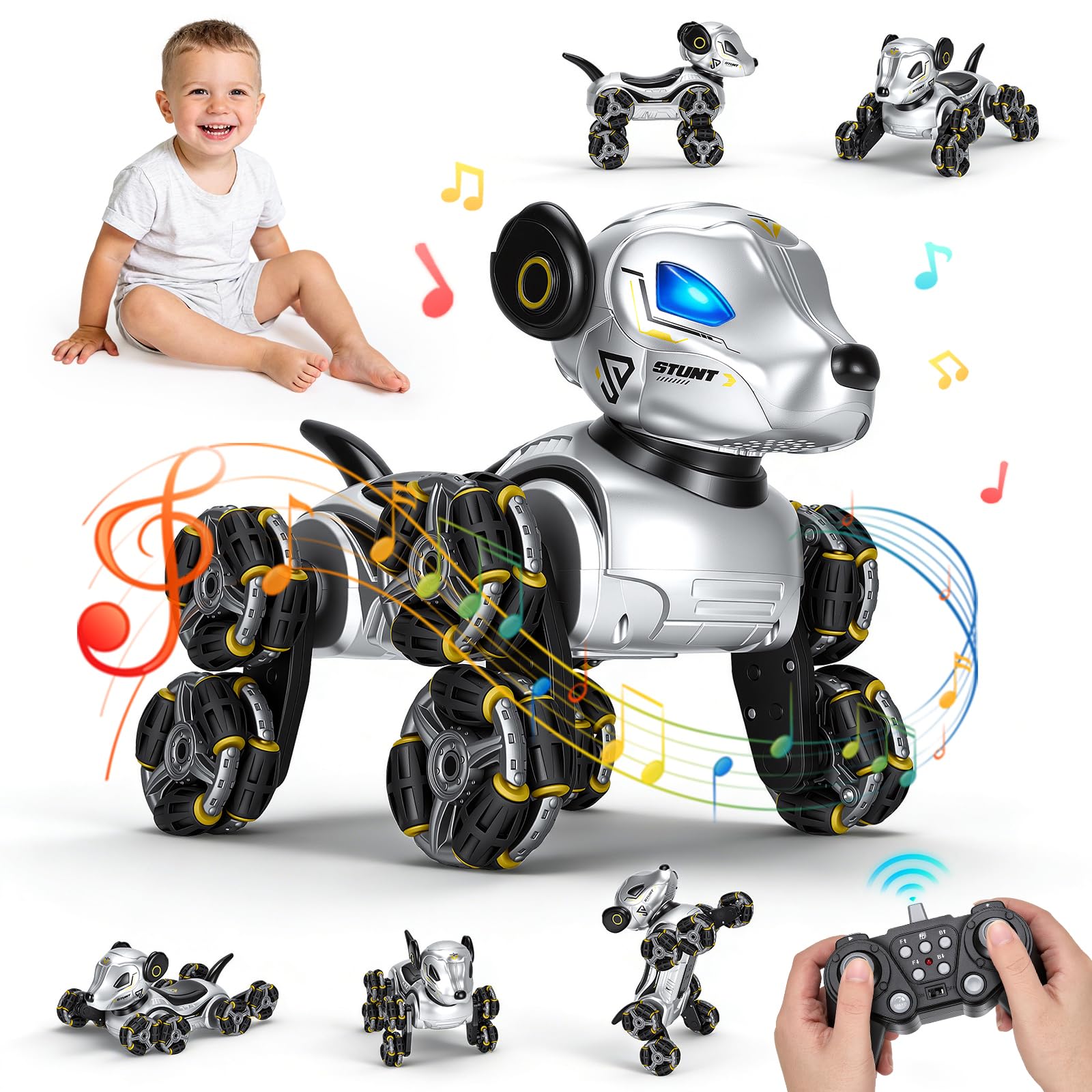 Robot perro RC truco coche juguete