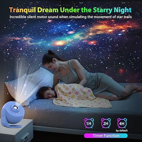 Miniatura 5 de Proyector Galaxy para dormitorio versión Pro, proyector de estrella de disco de película mejorado para niños, proyector de planetario 12 en 1,