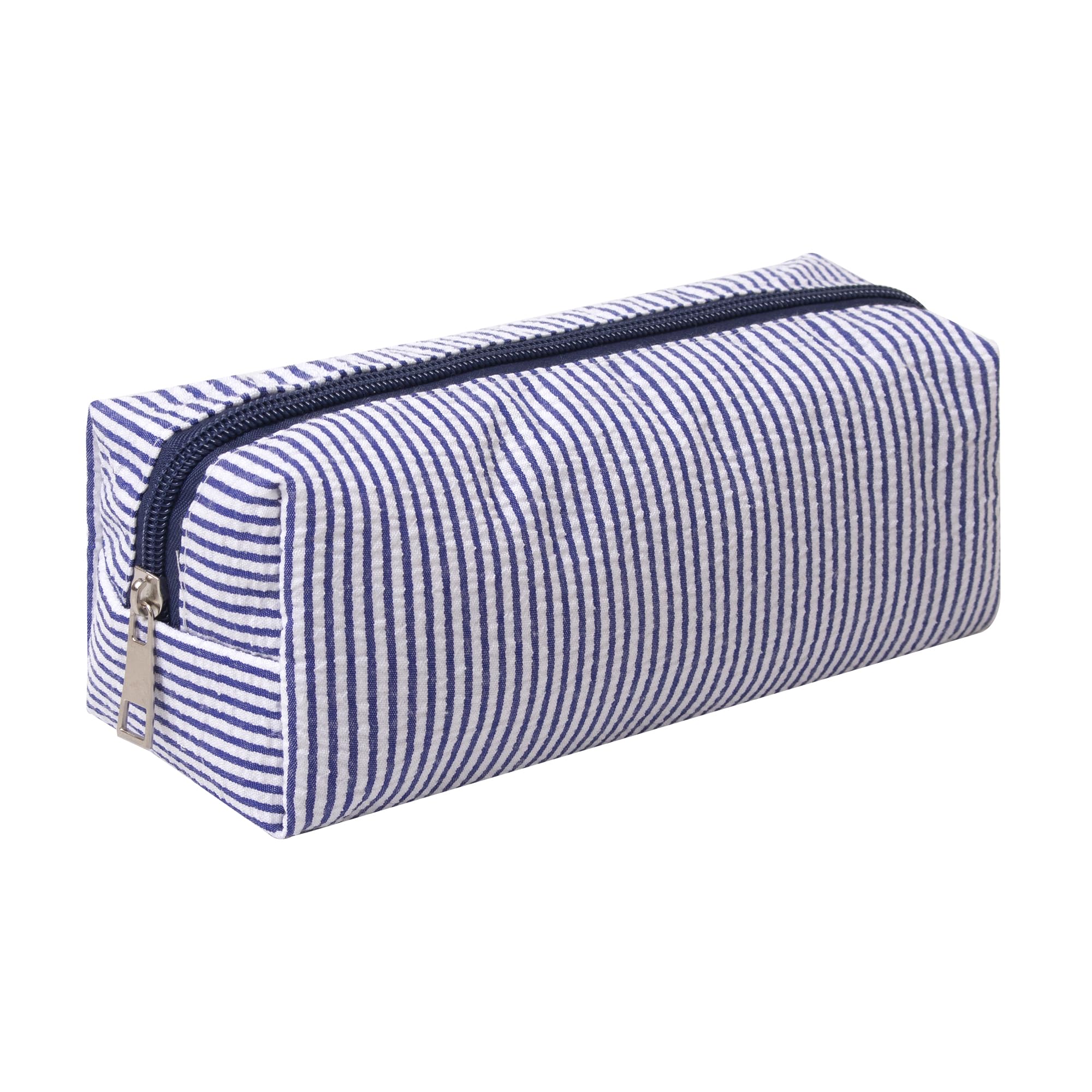 OZAOZ Cute Pencil Case Capacity Pencil Pouch Aesthetic Pen Bag Office Stationery Organizer Simple Sturdy Multifunctional Cosmetic Pouch (Navy blue)