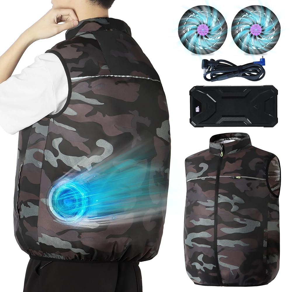Amazon.co.jp: [inotenka] ファン付きベスト 空調作業服