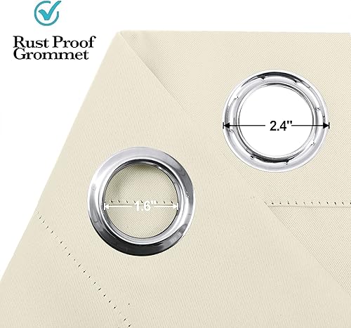 Miniatura 5 de RYB HOME Cortinas portátiles para puerta con privacidad, cortinas opacas y aislantes térmicas para dormitorio, armario, sala de estar, comedor,