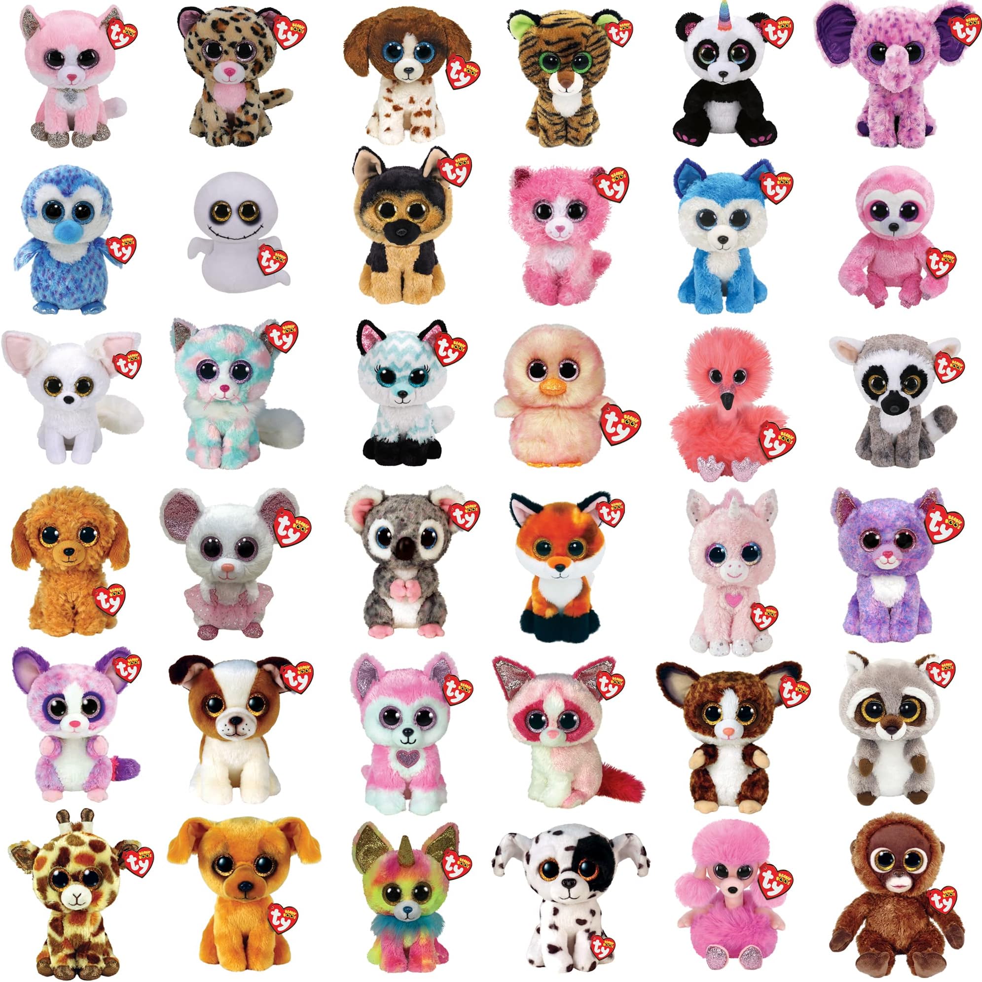 TY Beanie Boo Boos - Plush Soft Toy - Random 5 Pack (No Duplicates) New