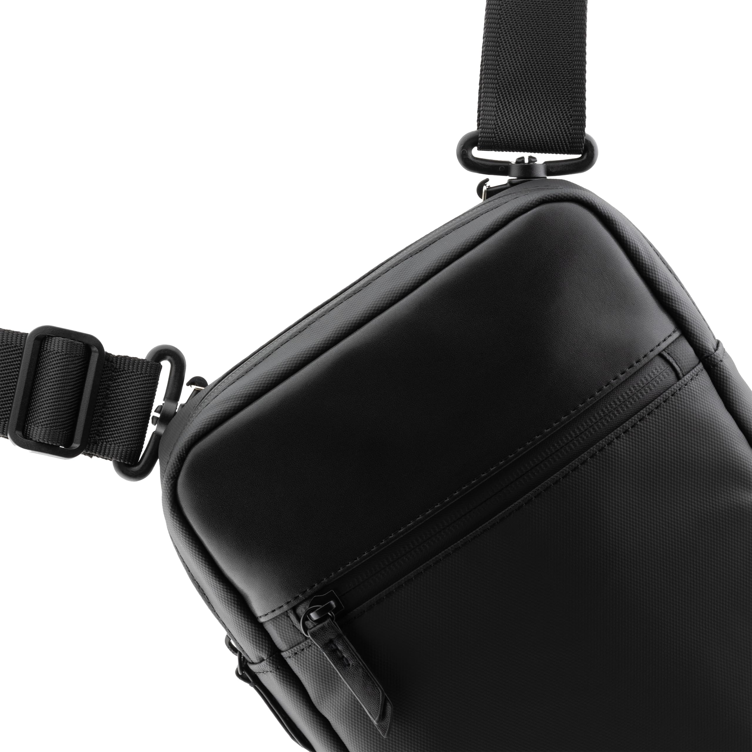 CroX - Bolsa cruzada de hombro a prueba de olores de 4L con tecnología X-Flow, unisex, elegante y minimalista, Negro - 7