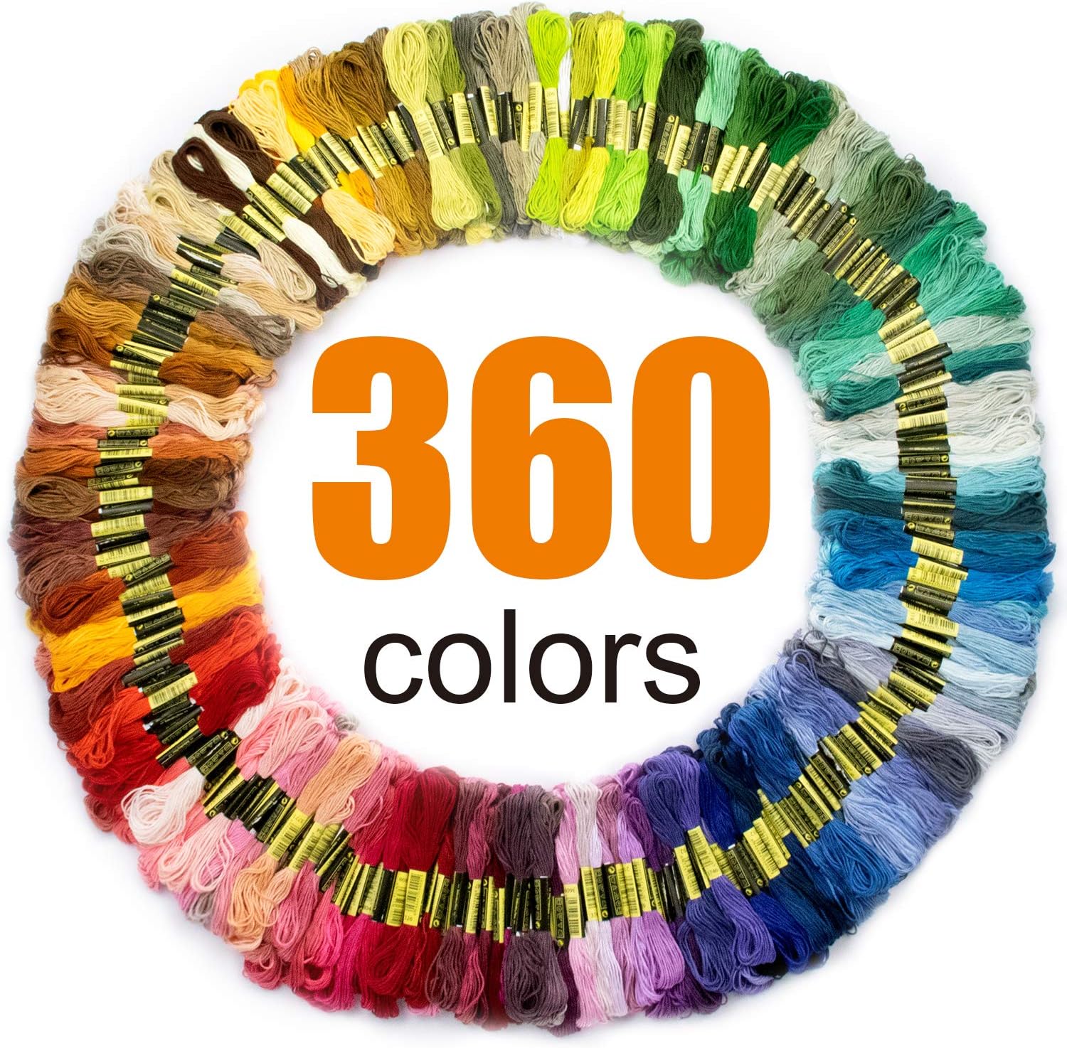 Hilo De Bordar, 447 Colores, Madejas De Punto De Cruz, Kit De