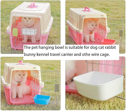 Miniatura 5 de AMZSYLV Paquete de 12 comederos para conejos, bebedero de pollo, 15 onzas, jaula de cobayas, cuenco de comida y agua, recipiente de riego colgante