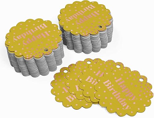 Miniatura 364 de Etiquetas colgantes para botellas de feliz cumpleaños, paquete de 100 unidades Blanco,Aqua Blue,Negro,Azul,Azul turquesa oscuro,Rosa